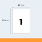 1 label per A4 laser label sheet