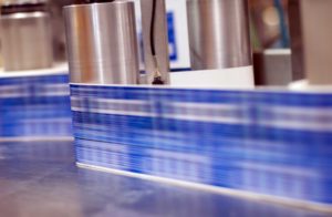 printed labels on a roll