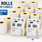 4x6 direct thermal labels on a roll