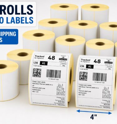 4x6 direct thermal labels on a roll