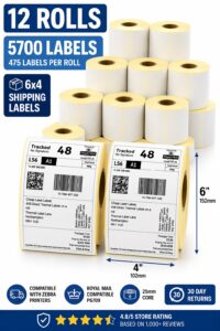 4x6 shipping labels on a roll, direct thermal labels